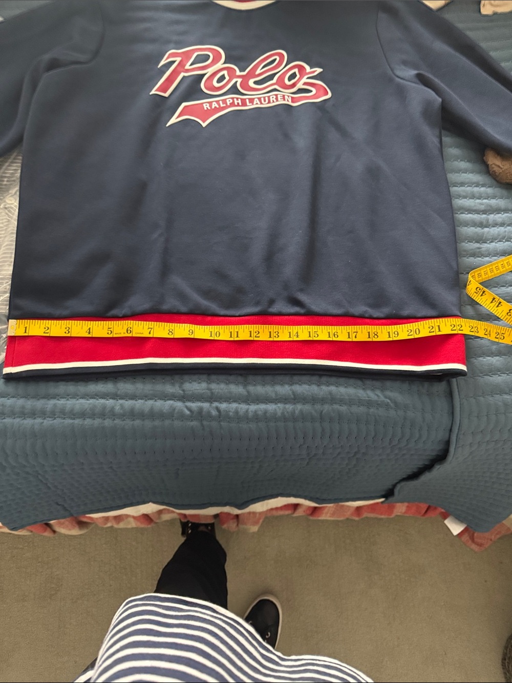 RALPH LAUREN POLO VINTAGE OO'S MENS SWEATSHIRT IN BLUE RED NWOT SZ XL - Picture 12 of 14